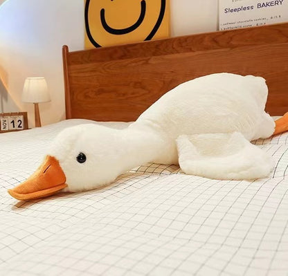 Soft White Goose Plush Pillow Toy Cute Stuffed Animal Doll