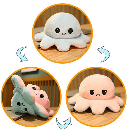 The Reversible Octopus Plush Toy Angry Octopus Show Your Mood