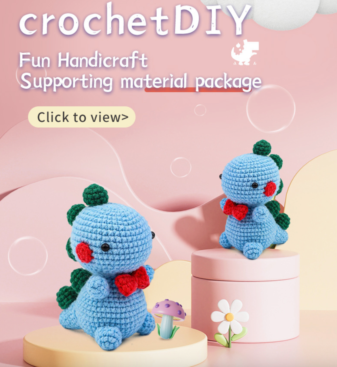 DIY Dinosaur Crochet Kit