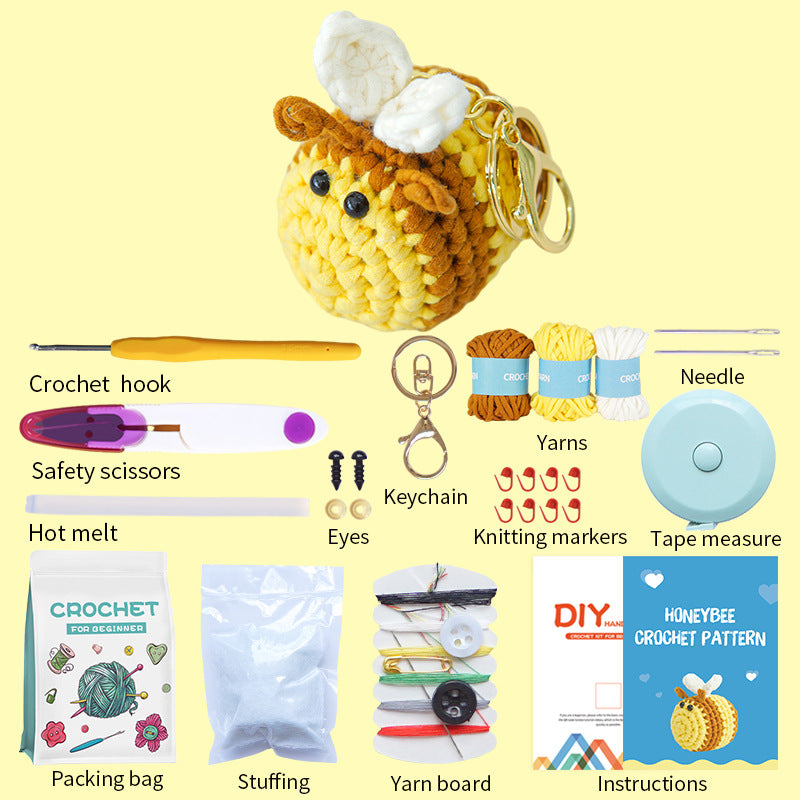 DIY Honeybee Pendant Doll Crochet Kit