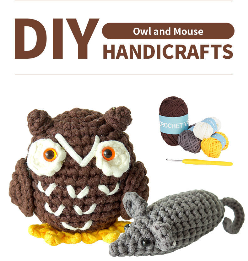 DIY Owl Mouse Doll Crochet Kit