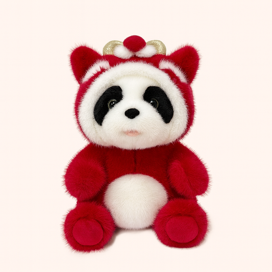 Limited Edition Panda Plush Toy Doll Chinese Zodiac Dragon Costume Style