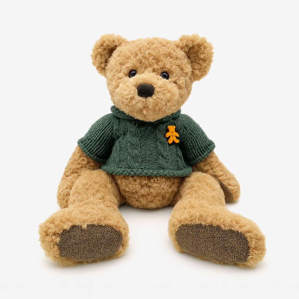 Pastoral Green Sweater Bear Plush Toy