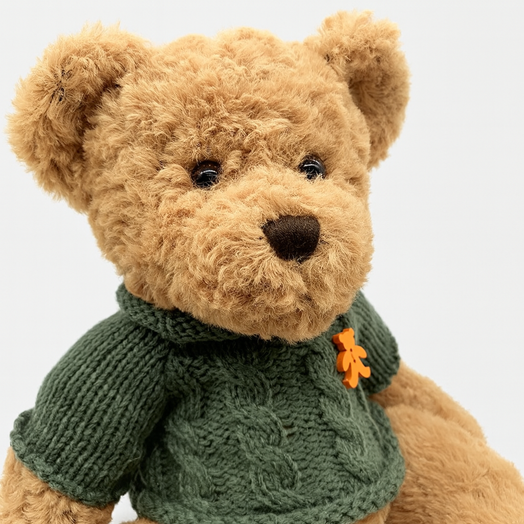 Pastoral Green Sweater Bear Plush Toy