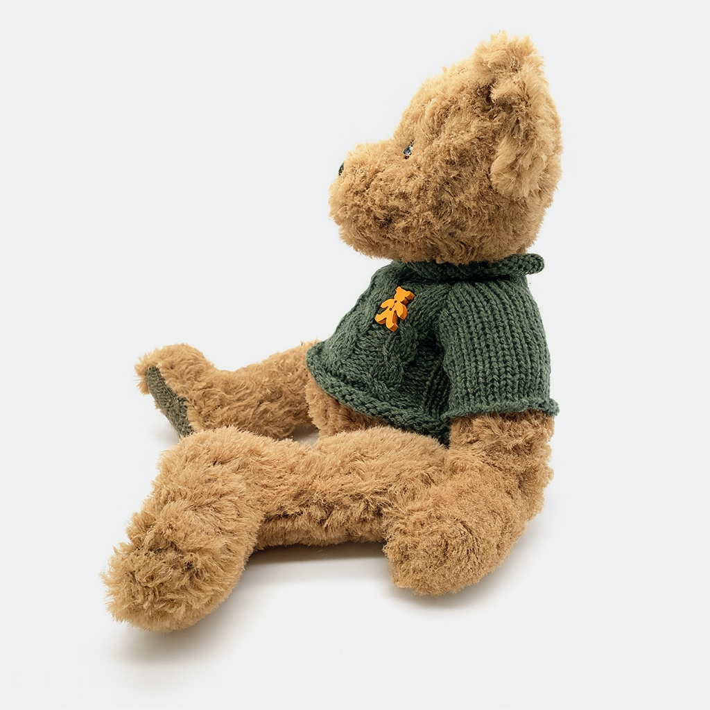 Pastoral Green Sweater Bear Plush Toy