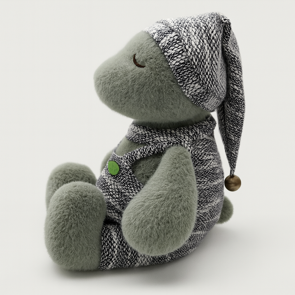 Closed-eye Bear Plush Toy