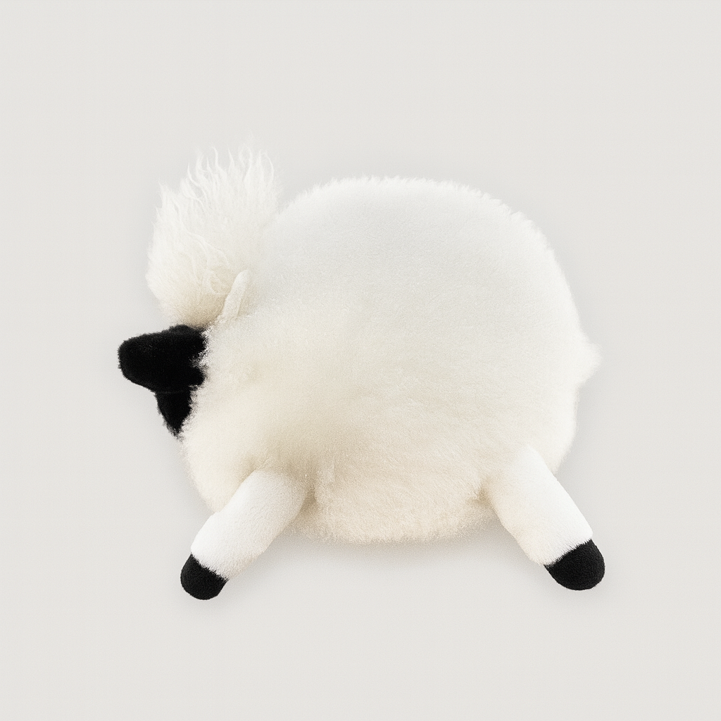 Black Face Fluffy Sheep Plush Toy Doll