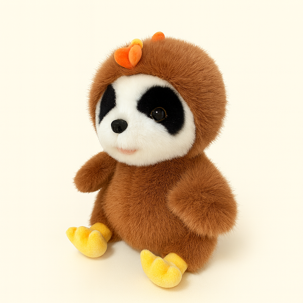 Panda Plush Toy Doll Chinese Zodiac Rooster Costume Style