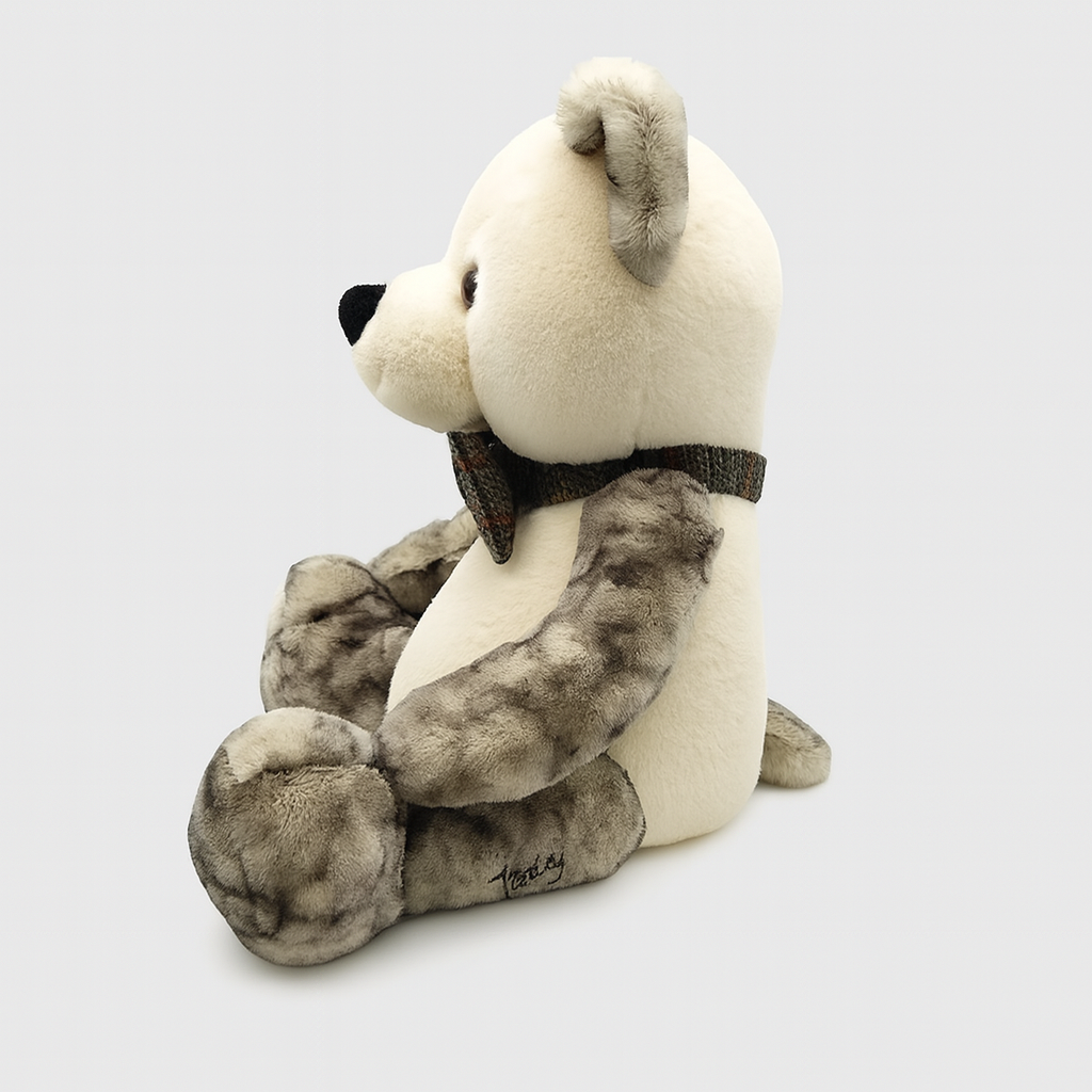 Plaid Bow Tie Bear Plush Toy