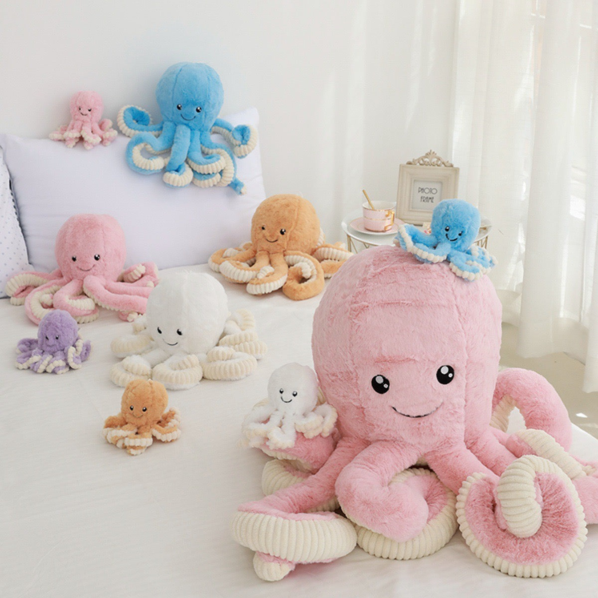 Custom Octopus Plush Soft Toy Stuffed Animal Doll Pink