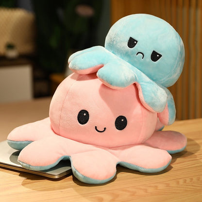 The Reversible Octopus Plush Toy Angry Octopus Show Your Mood