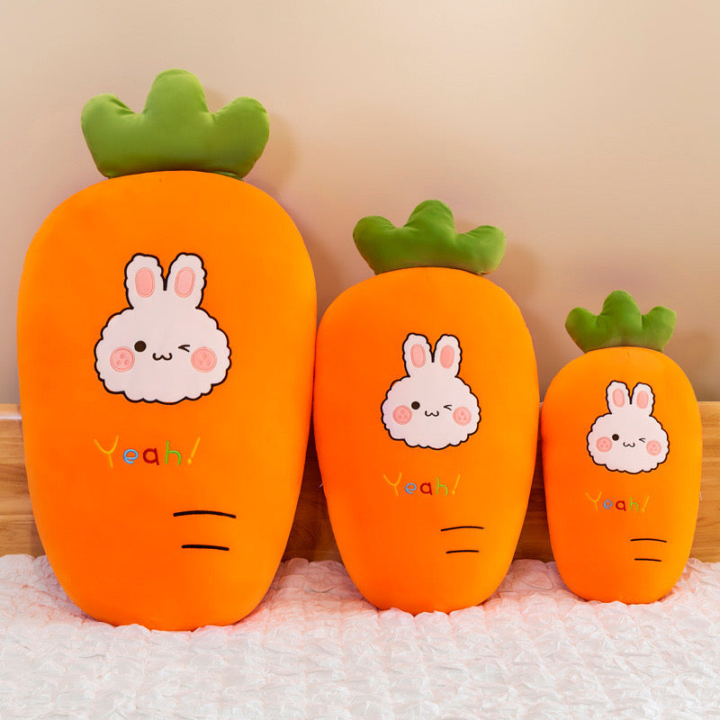 Cartoon Carrot Rabbit Plush Pillow Dolls Stuffed Soft Children Gift