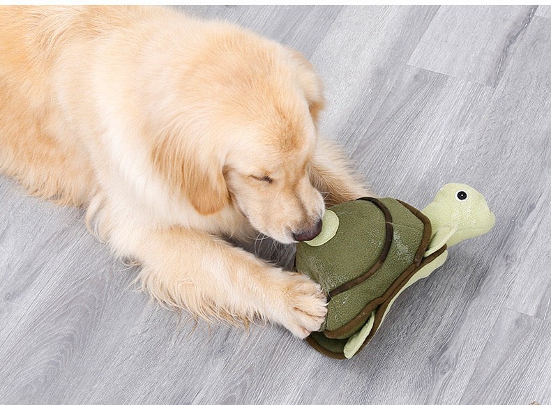 Shrinking turtle pet training play smell plush toys