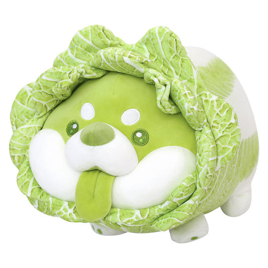 Creative Cute Cabbage Puppy Plush Toy Vegetable Dog Pillow
