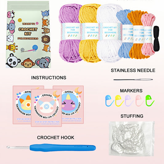 DIY 3-in-1 Little Monster Crochet Kit