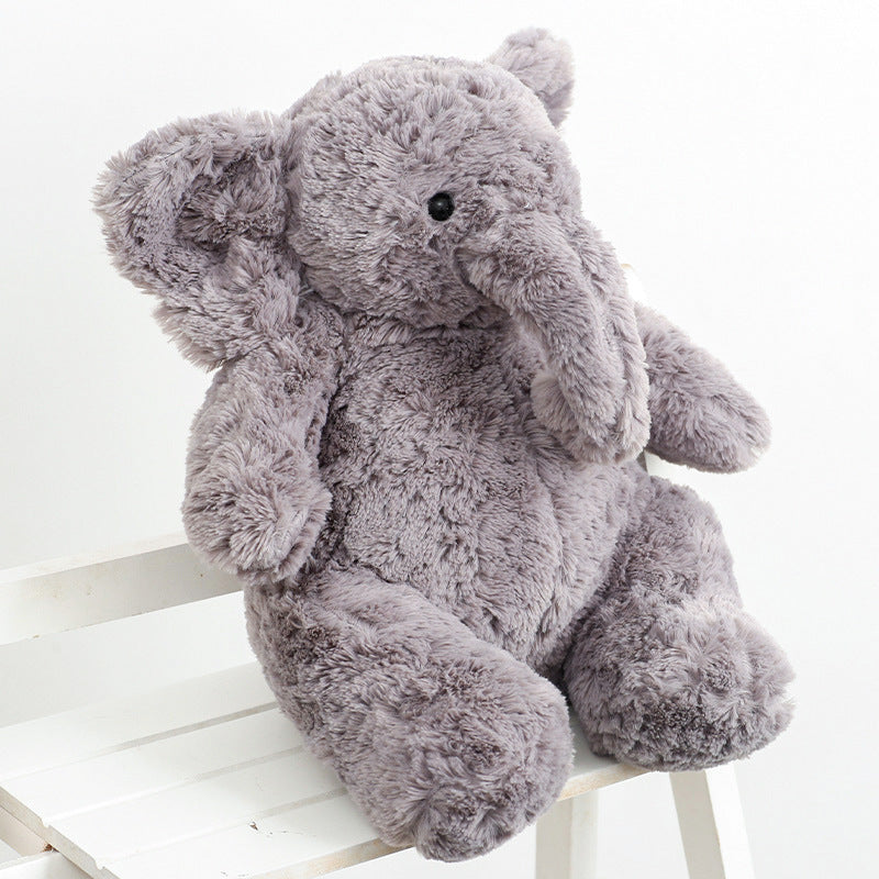 Fluffy Gray Elephant Plush toy.The sweet, floppy ears and curled trunk give it an adorable, timeless look that steals hearts instantly.Its fluffy, cloud - like fur is perfect for cozy snuggles—ideal for both kids and adults seeking comfort.