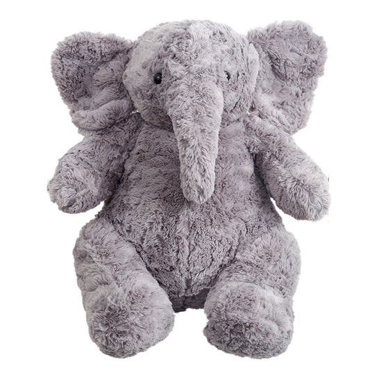 Fluffy Gray Elephant Plush toy.The sweet, floppy ears and curled trunk give it an adorable, timeless look that steals hearts instantly.Its fluffy, cloud - like fur is perfect for cozy snuggles—ideal for both kids and adults seeking comfort.