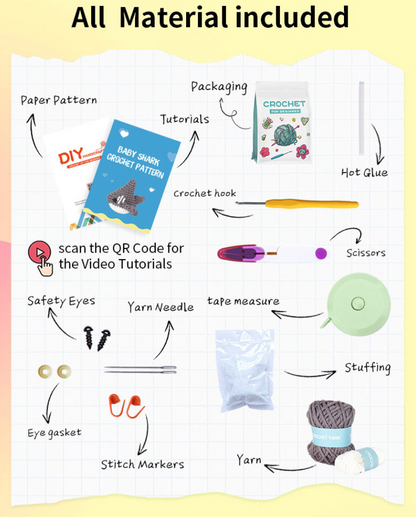 DIY Baby Shark Crochet Kit