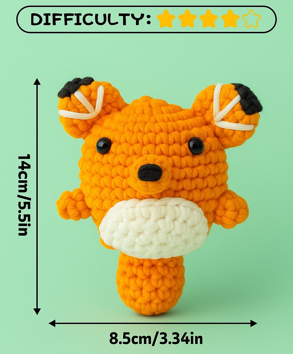 DIY Big-tailed Fox Doll Crochet Kit