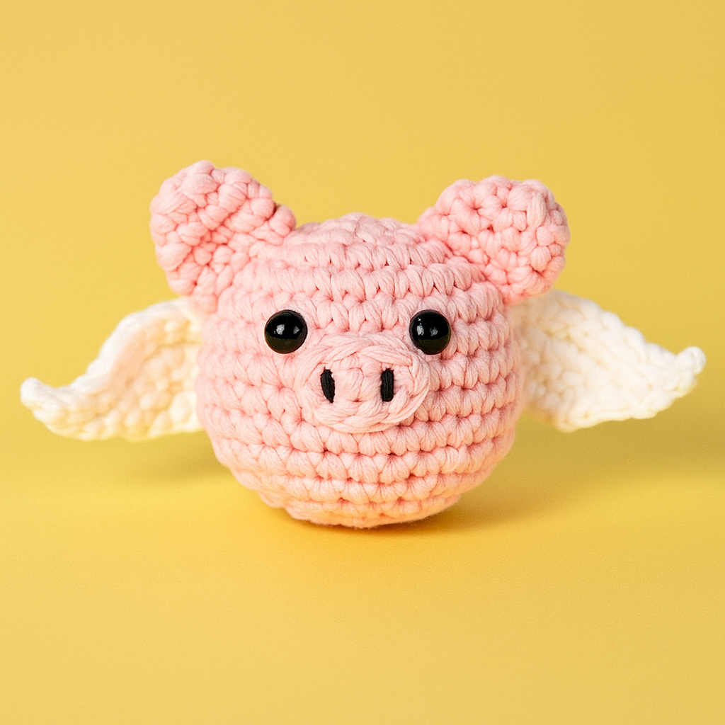 DIY Angel Pig Pendant Doll Crochet Kit