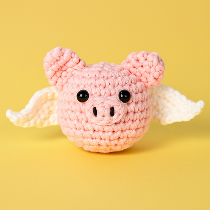 DIY Angel Pig Pendant Doll Crochet Kit