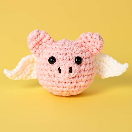 DIY Angel Pig Pendant Doll Crochet Kit