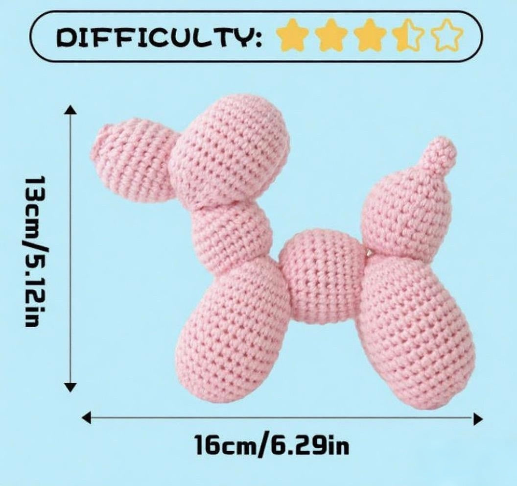 DIY Balloon Dog Doll Crochet Kit