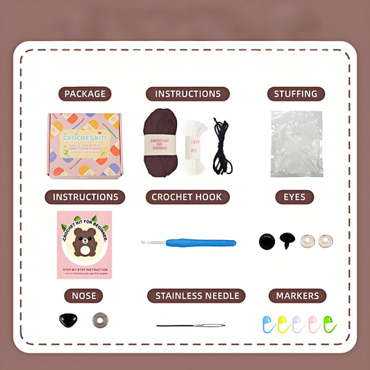 DIY Bear Doll Crochet Kit
