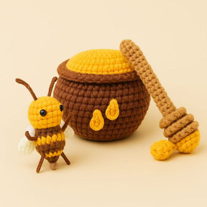 DIY Bee & Honey Pot Crochet Kit