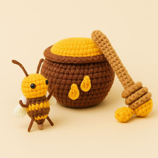 DIY Bee & Honey Pot Crochet Kit