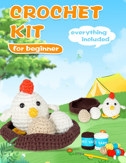 DIY Chickens Family Doll Crochet Kit