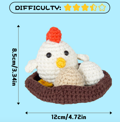 DIY Chickens Family Doll Crochet Kit