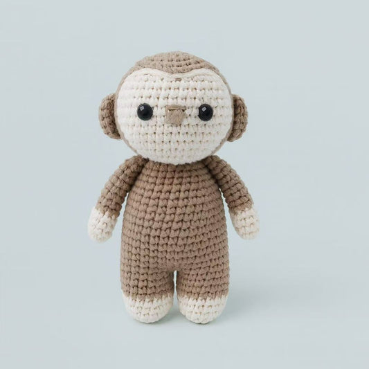 Finished Hand-knitted Monkey Plush Toy Doll
