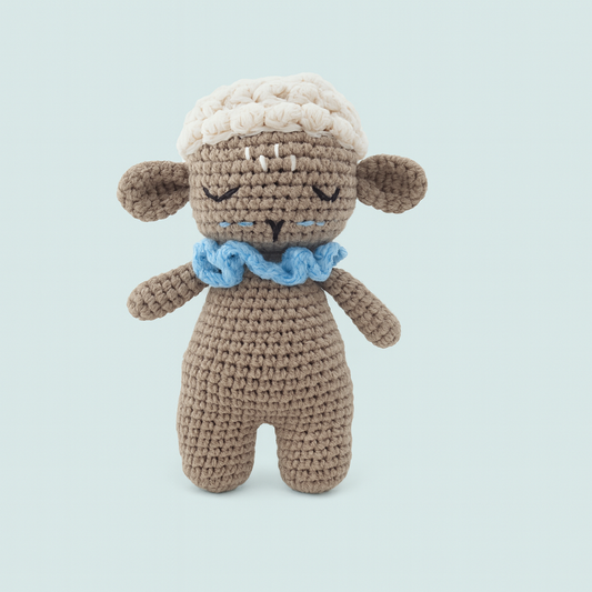Finished Hand-knitted Sheep Plush Toy Doll