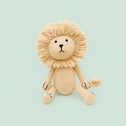 Finished Hand-knitted Sunny Lion Plush Toy Doll