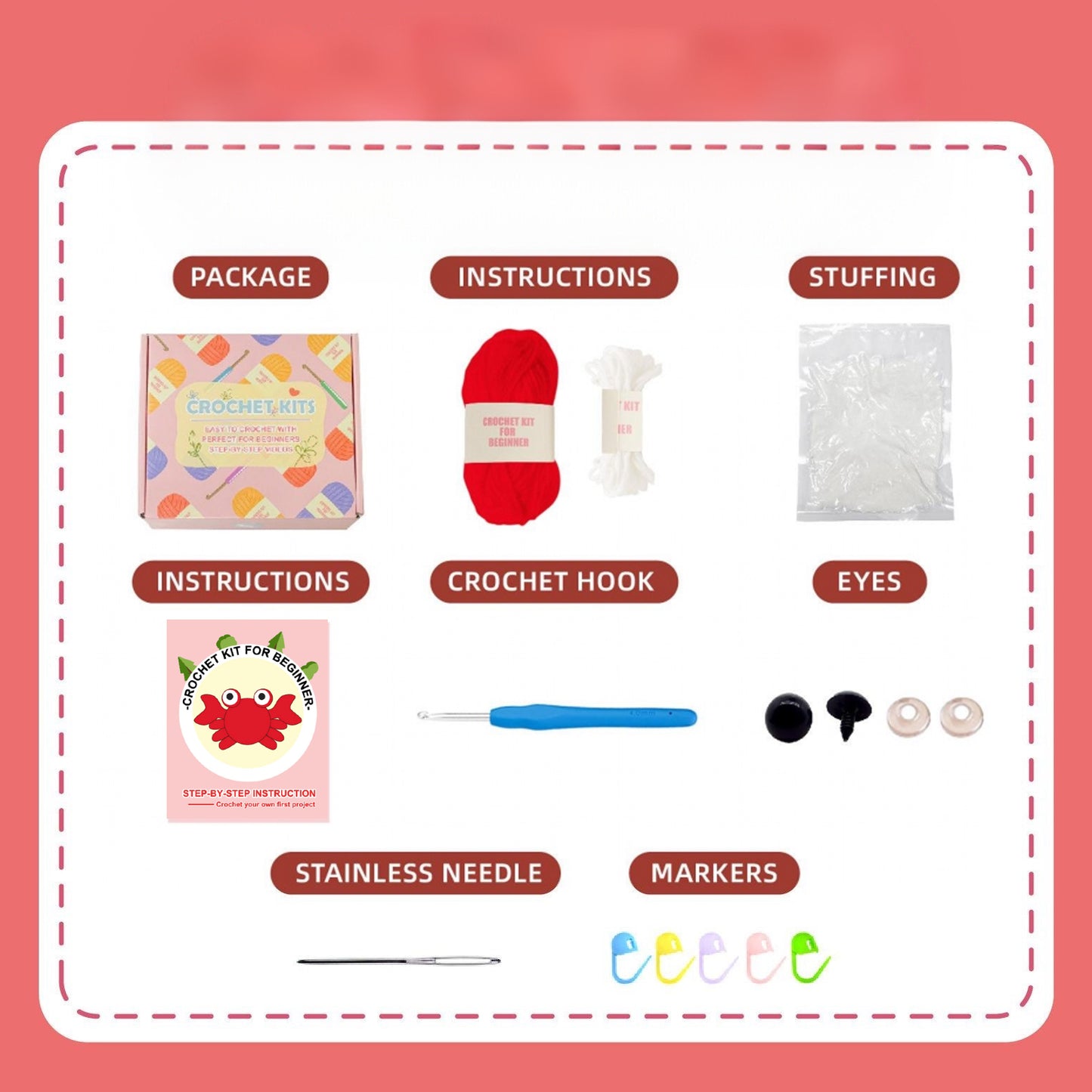 DIY Crab Doll Crochet Kit