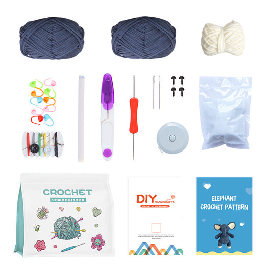 DIY Elephant Doll Crochet Kit