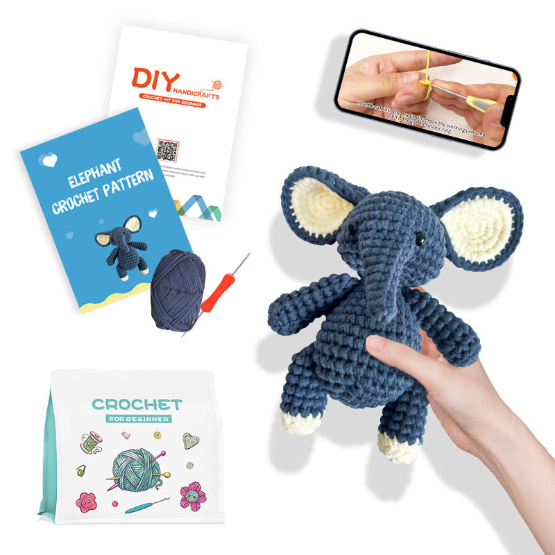 DIY Elephant Doll Crochet Kit