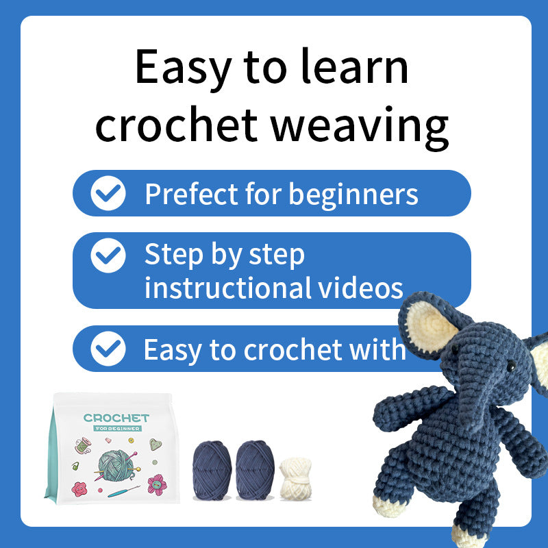DIY Elephant Doll Crochet Kit