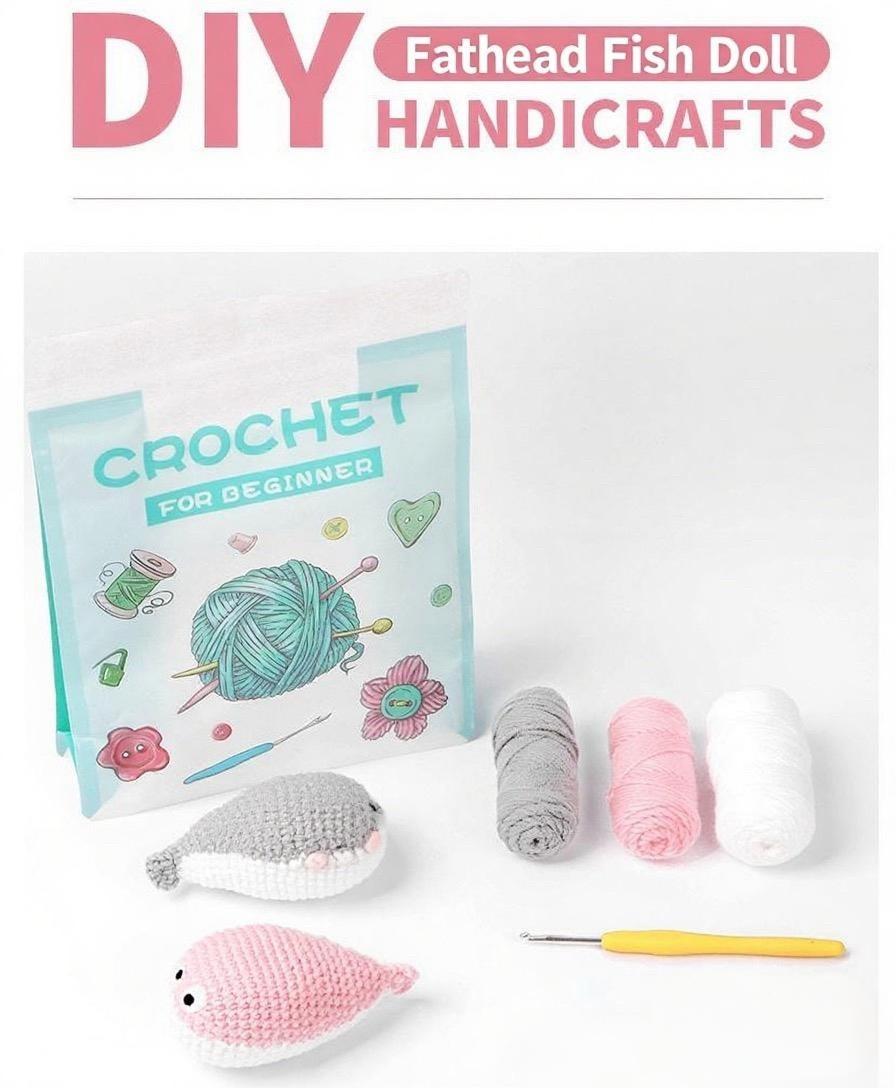 DIY Fathead Fish Doll Crochet Kit
