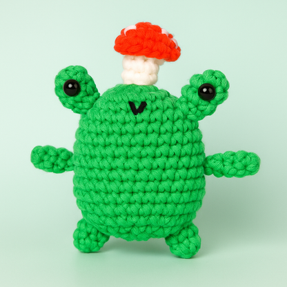 DIY Frog With Mushroom Doll Crochet Kit