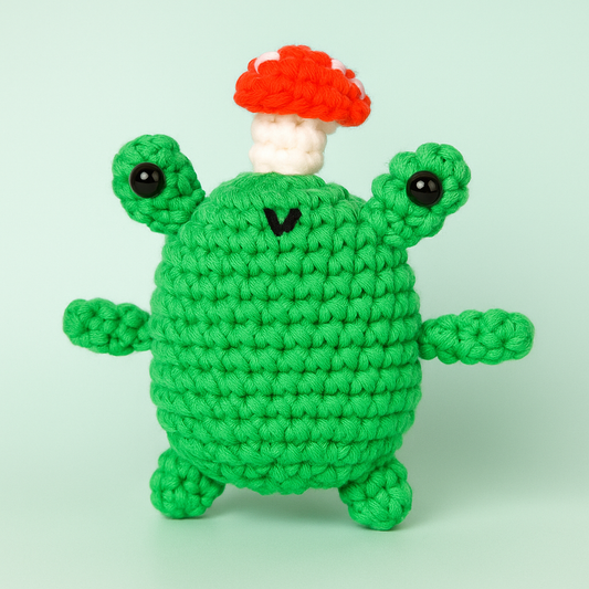 DIY Frog With Mushroom Doll Crochet Kit