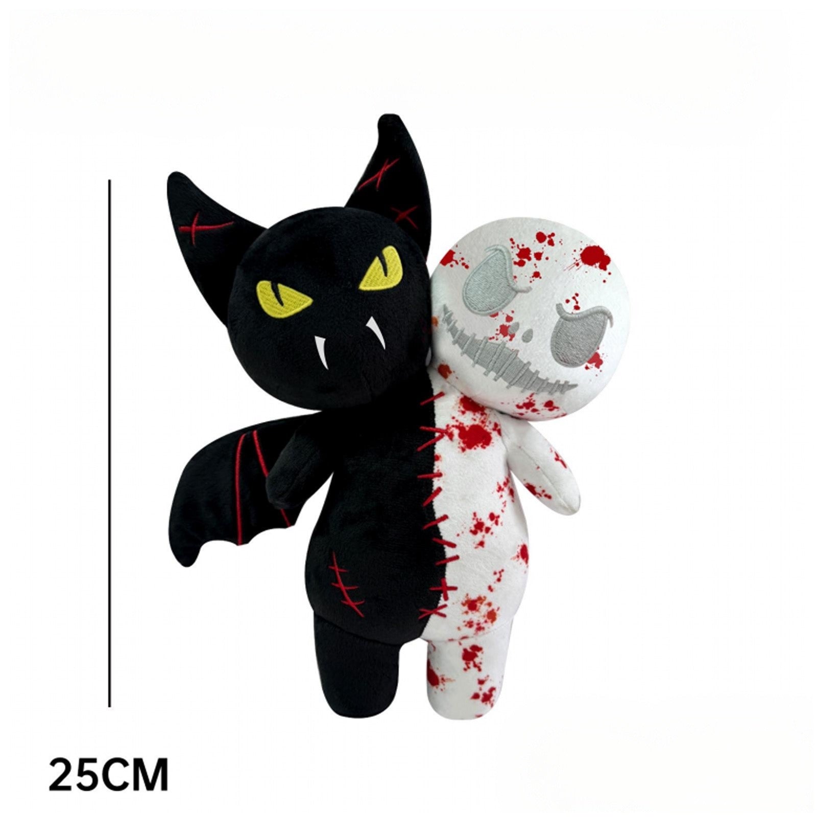 Halloween horror plush toys that glow at night - pumpkin skull doll and ghost bat doll.Two-in-one horror matching design, full of creativity, perfectly fits the Halloween theme.