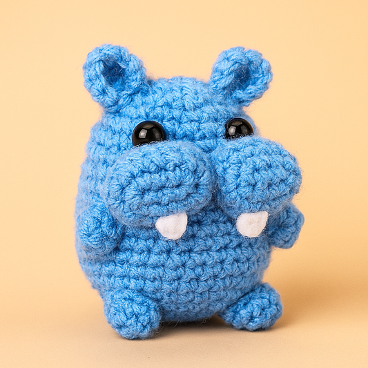 DIY Hippo Doll Crochet Kit
