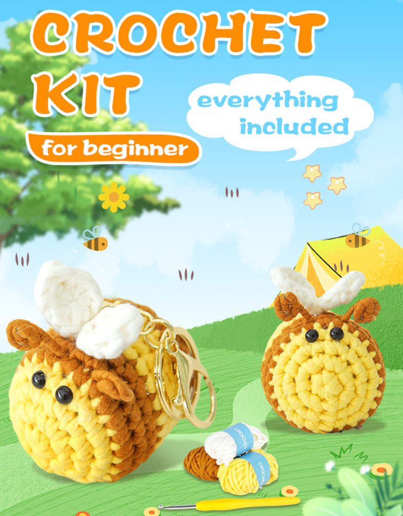 DIY Honeybee Pendant Doll Crochet Kit