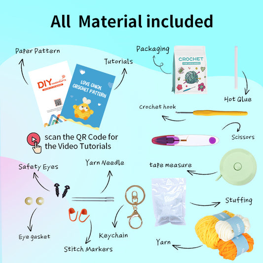 DIY Love Chick Pendant Doll Crochet Kit