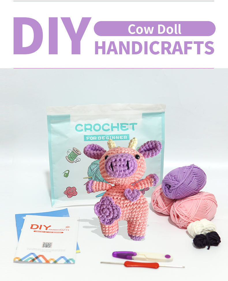 DIY Love Cow Doll Crochet Kit