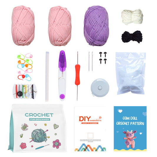 DIY Love Cow Doll Crochet Kit