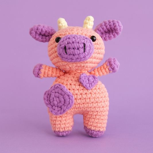 DIY Love Cow Doll Crochet Kit