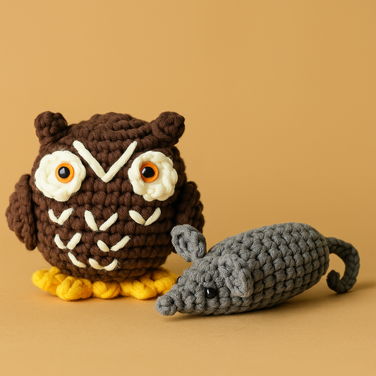 DIY Owl Mouse Doll Crochet Kit